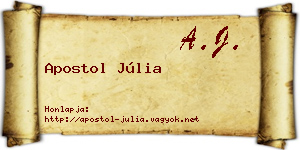 Apostol Júlia névjegykártya